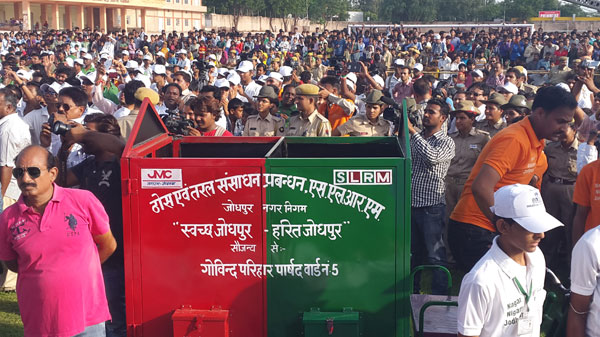 A battery-operated tricycle for collecting waste around the city